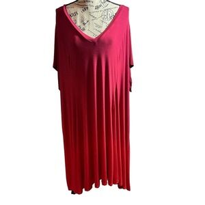 Torrid Super Soft Pink Ombre Knit Swing Dress Pockets  6